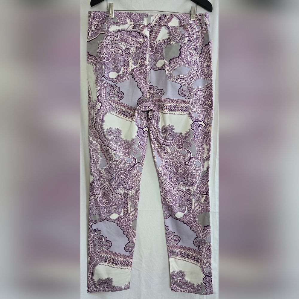 Chico's Purple and Orange Patterned Jeggings - Picture 2 of 3